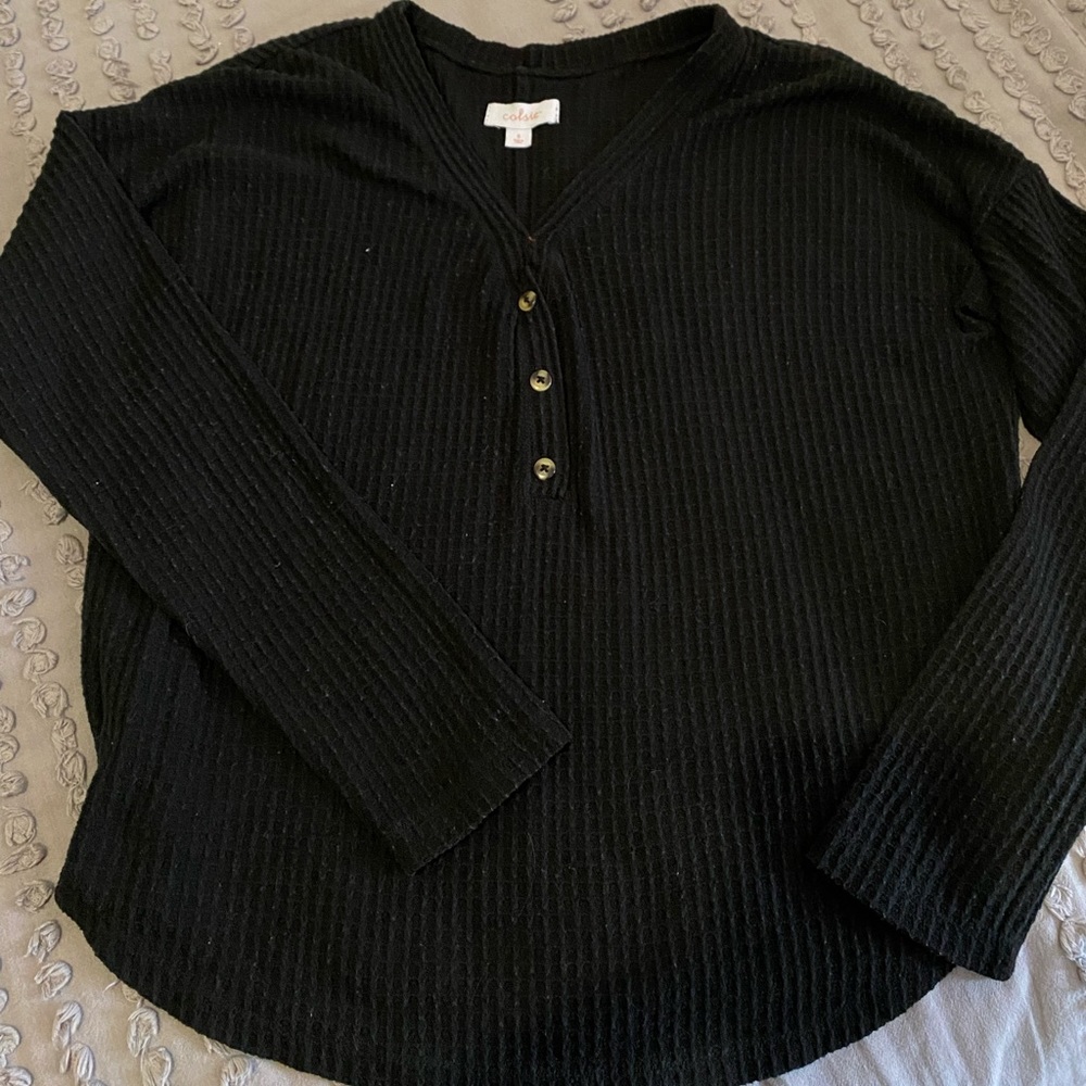 black knit long sleeve
